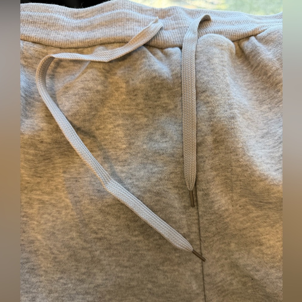 Women’s Pink Letters Print Crewneck Sweatshirt and Drawstring Pants Lt Grey L - Picture 8 of 14